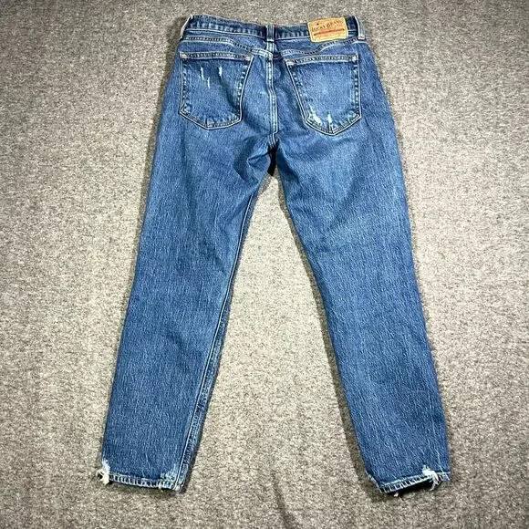 Lucky Brand Jeans Womens 0/25 Sienna Slim Boyfriend Blue Denim Casual Distressed - Picture 2 of 11